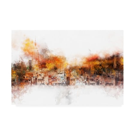 Philippe Hugonnard 'NYC Watercolor Collection - The Skyline' Canvas Art,16x24